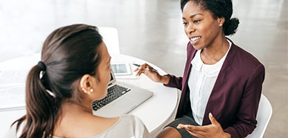 Business women meeting.
